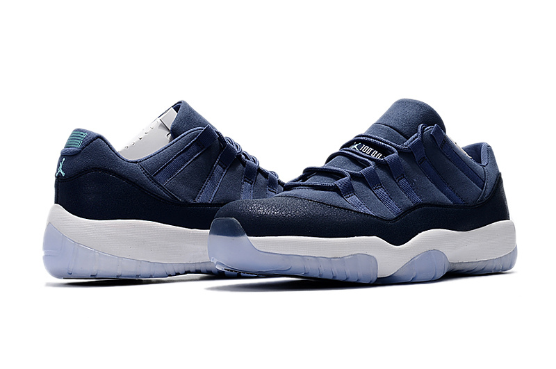 2017 Jordan 11 Low Blue Moon Shoes